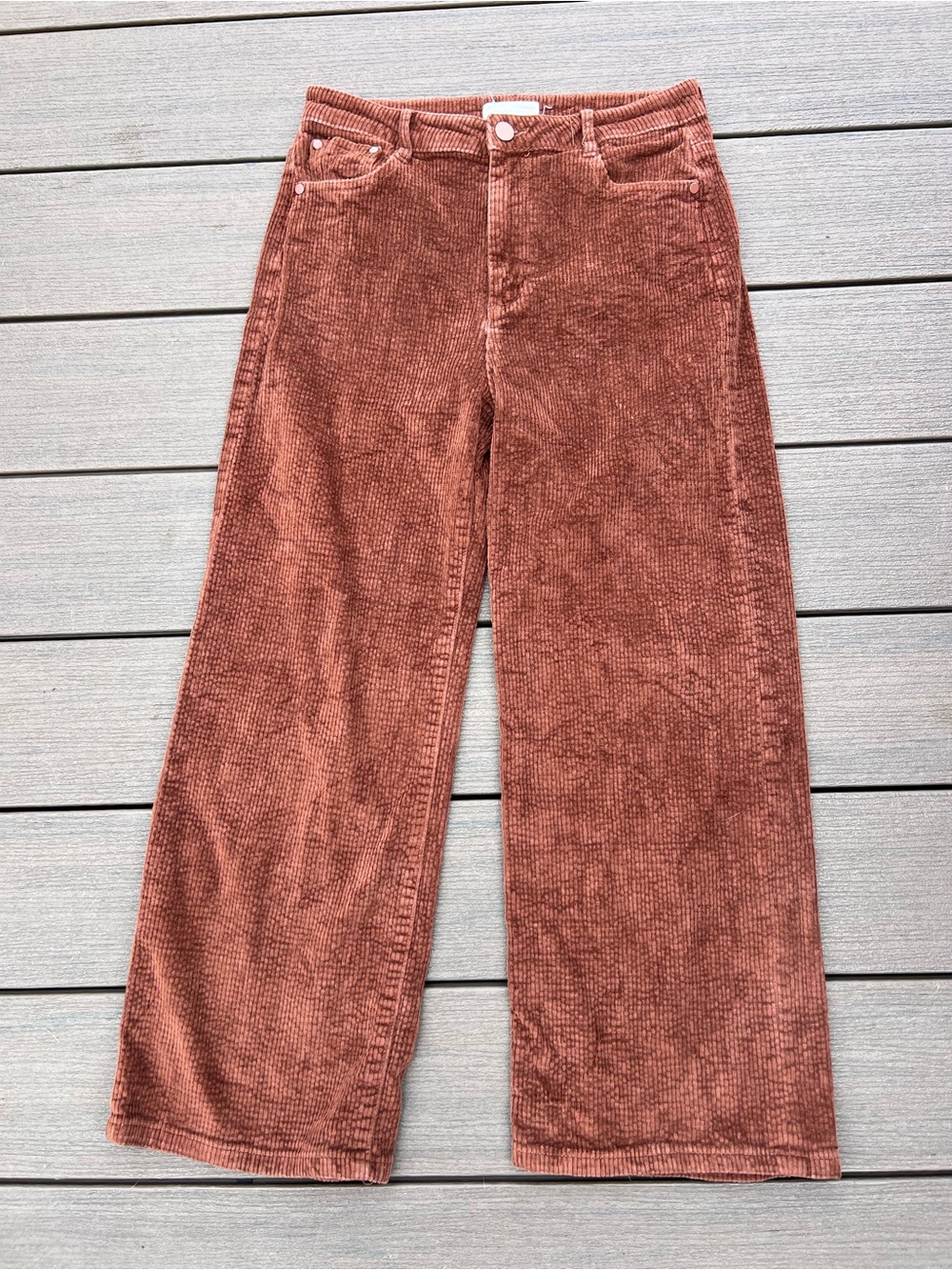 Altar'd State Wide-Leg Corduroy Pants - Rust
